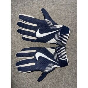 Nike D-Tack 5.0 Lineman Football Gloves Navy White PGF443-419 Size L